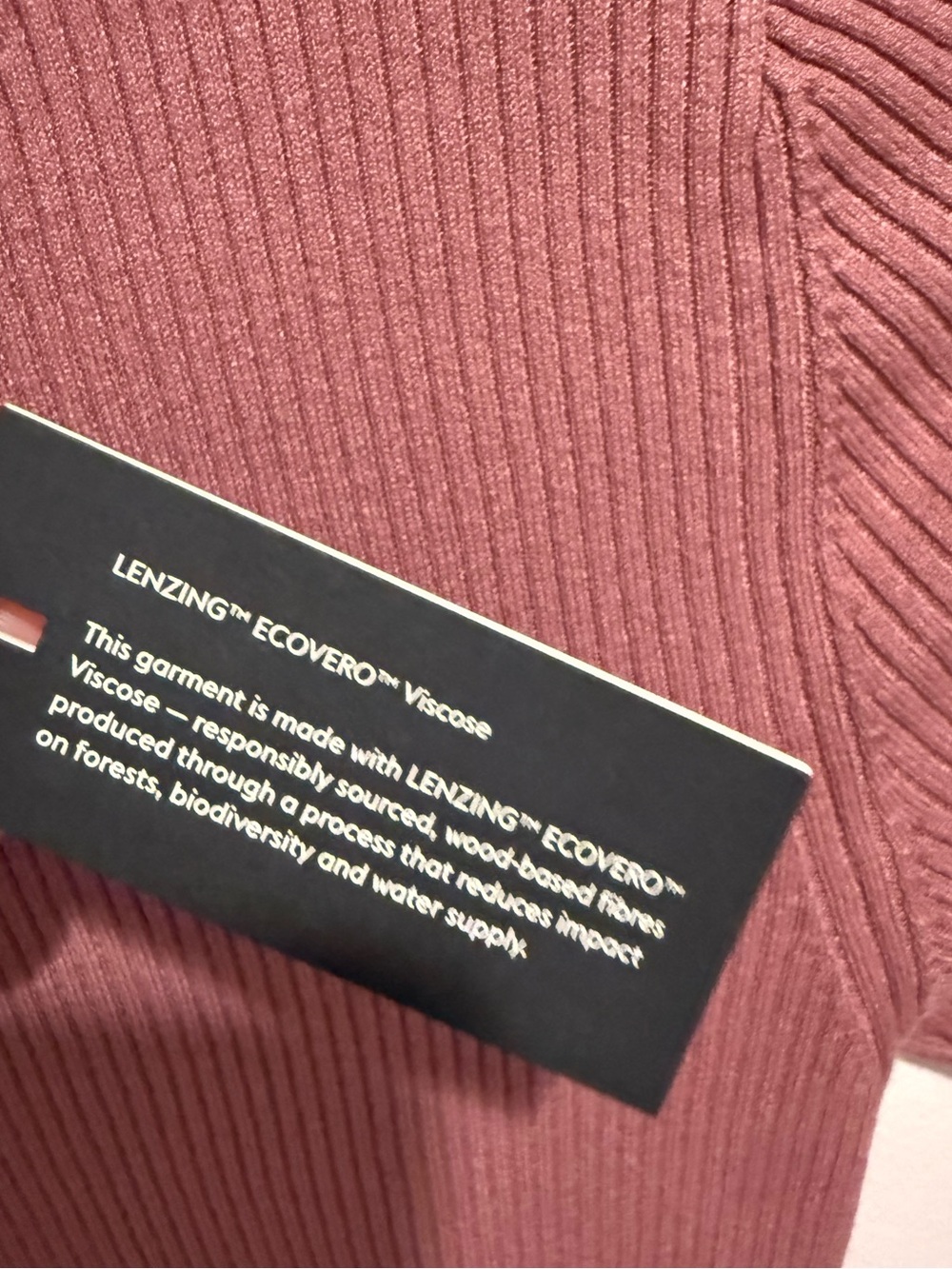 Aritzia Babaton Compel Turtleneck Sweater Red Willow Mauve Pink Ribbed S New - Picture 9 of 11